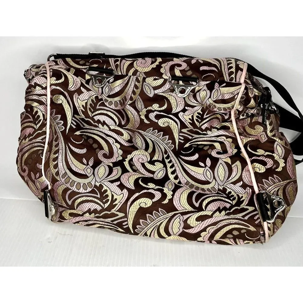 Petunia Pickle Bottom Pink and Purple Diaper Bag with Adjustable Strap FUC